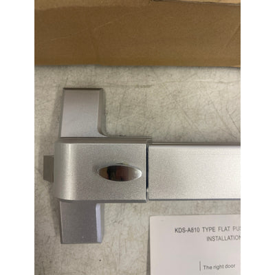 Flat Push Fireproof Door Lock with Key Lock, Exit Device - Silver KDS-A810