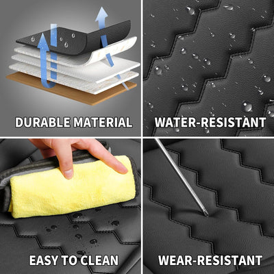 PearlBoat Car Seat Covers, Compatible with Honda Accord 2013-2025 (Black)