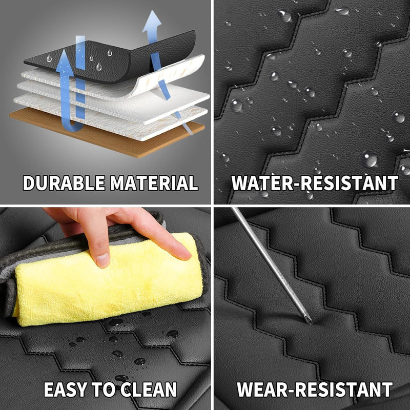 PearlBoat Car Seat Covers, Compatible with Honda Accord 2013-2025 (Black)