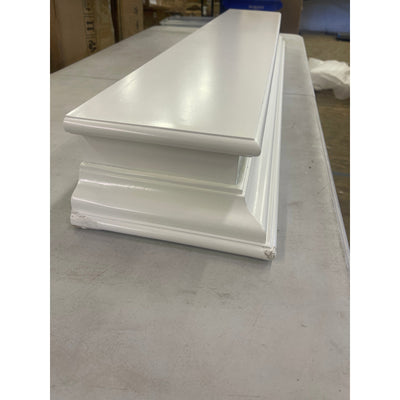 Nova Solo Halifax Floating Wall Shelf, White 4.7 x 9.6 x 47.2 in. Ding/ Dent