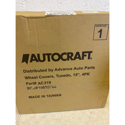 4-Pack AutoCraft 15" Wheel Cover: 7-Spoke, Matt Black, High Impact Plastic AC219