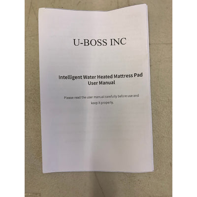U-BOSS INC Water Heated Mattress Pad for Beds with Timer, Gray, 60" x 70" QUEEN