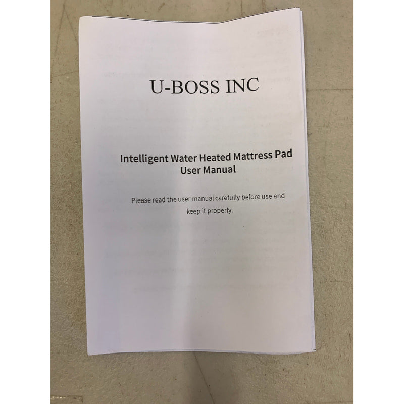 U-BOSS INC Water Heated Mattress Pad for Beds with Timer, Gray, 60" x 70" QUEEN