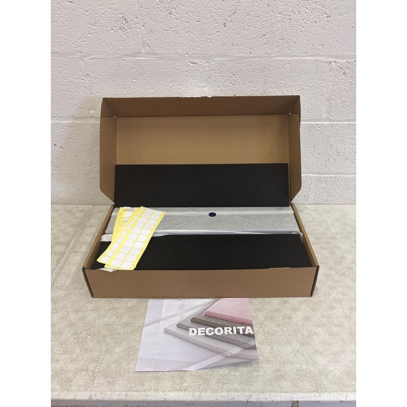 DECORITA Shiplap Felt Wall Panels 23-SqFt Interior Wall Decor, Black 24pcs