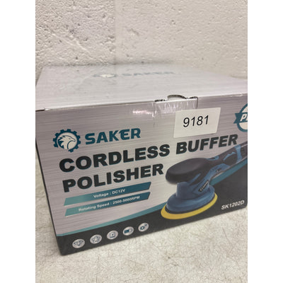 Saker Cordless Buffer Polisher PLUS 12V Rechargeable Battery Blue 10 Accessories