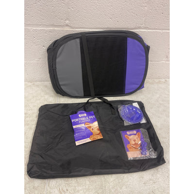 Ruff 'n Ruffus Travel Foldable Pet Playpen Carrying Case Bowl 36"x36"x23" Purple