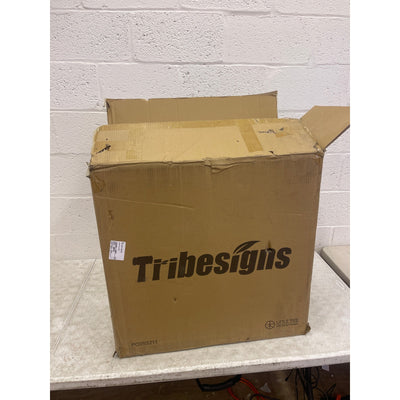 Tribesigns Wood End Table, Narrow Side Table Nightstand 2 Drawers White