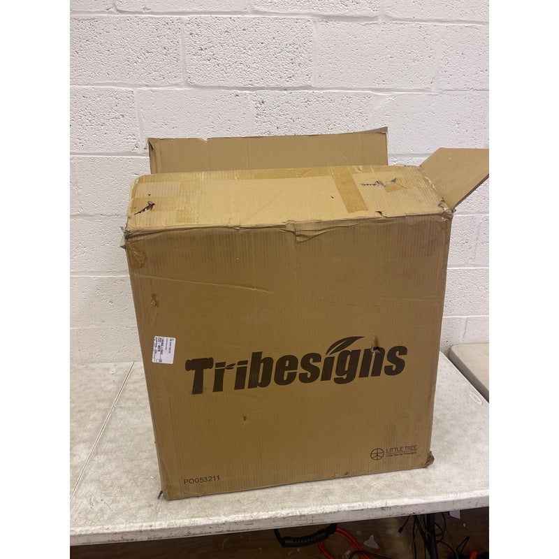 Tribesigns Wood End Table, Narrow Side Table Nightstand 2 Drawers White