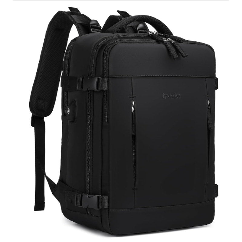 Jyvexius Laptop Backpack 40L Travel & Business 17" Water-Resistant - Black