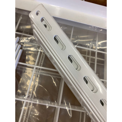 FLEXIMOUNTS Ceiling Storage Rack 3'X8' Heavy Duty Overhead Adjustable, White