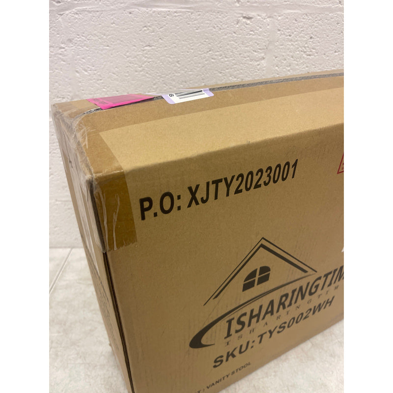 Vanity Stool, Desk Stool with Cushion Seat, Piano Bench, Square 18” Vanity Seat