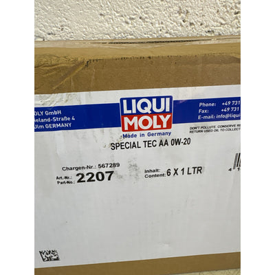 PACK-OF-6 LIQUI MOLY Special Tec AA 0W-20 Motor Oil, 1L Each,  2207