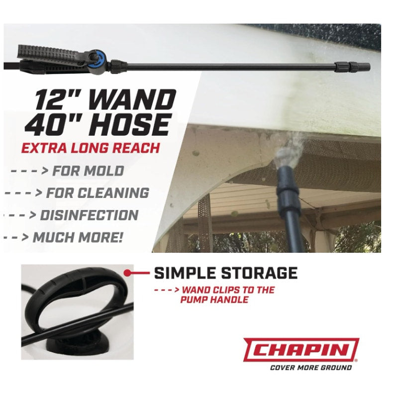 Chapin Disinfectant Bleach Pressure Pump Tank Sprayer, 2-Gallon - 22074