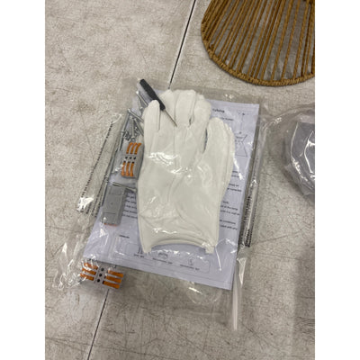 Hummingbird Woven Pendant Light, 7”Hanging Lamp Adjustable Pack of 3 - Tan