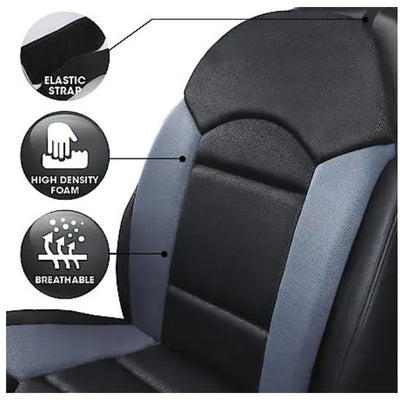 1-Pack AutoCraft Car/SUV/Truck Seat Cushion Black/Grey Universal Breathable