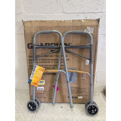Medline Heavy Duty Bariatric Extra Wide Folding Walker w 5" Wheels Up to 600 lbs