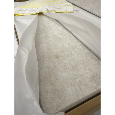 DECORITA Shiplap Felt Wall Panels 23-SqFt Interior Wall Decor, White/Tan 24pcs