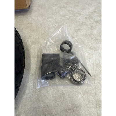 Single 14.5" Flat Free Replacement Tire / Wheel, Steel Rim, Universal Fit