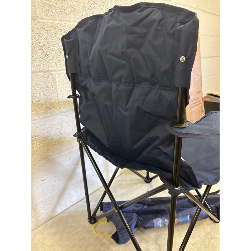 2-Pack Folding Camping Chairs Padded Lawn Chair 350-lbs American Flag Pattern