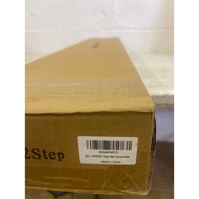 KINBOSD Handrails for Outdoor Steps, 1 to 2 Steps Stair Handrail Iron - White