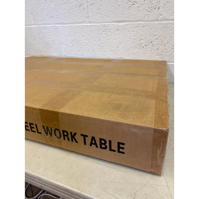 ELSKHUGI Stainless Steel Prep and Work Table 36" x 24" w Wheels & Bottom Shelf
