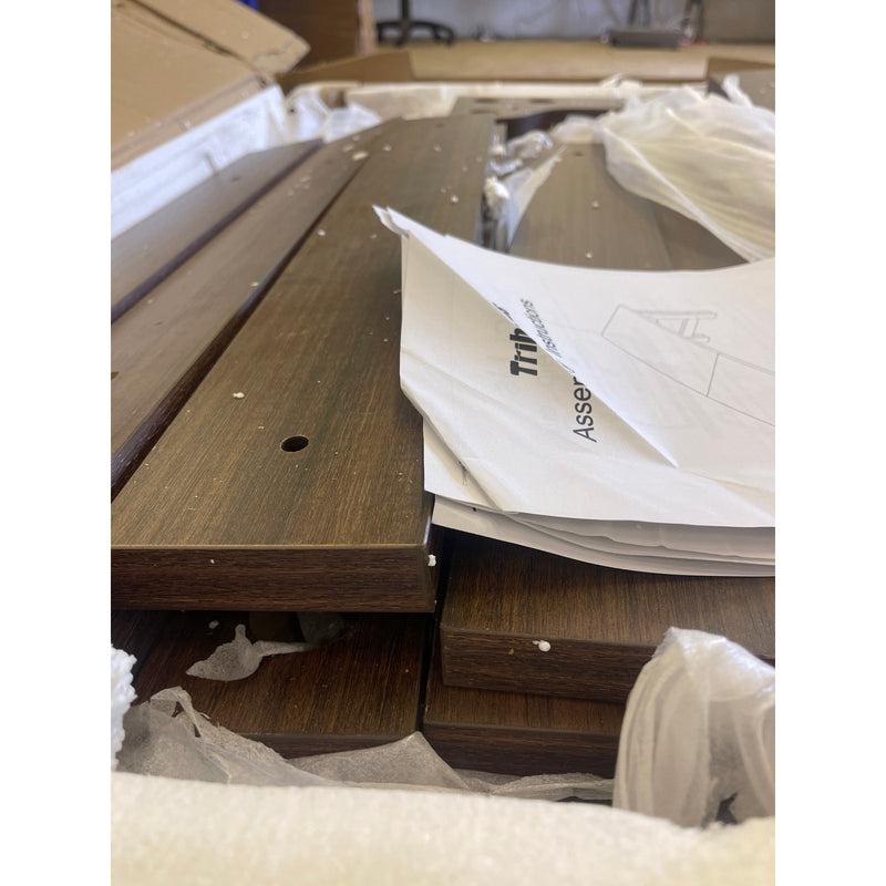 Tribesigns 79" Rectangular Brown Wood Computer Desk Home Office for Two-Person