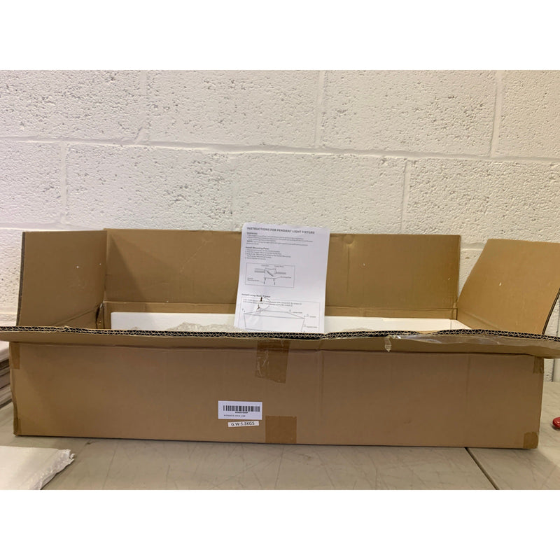 WINSHEN 6-Lights Kitchen Island Pendant Lighting in Black Finish, 43" x 14" x 7"