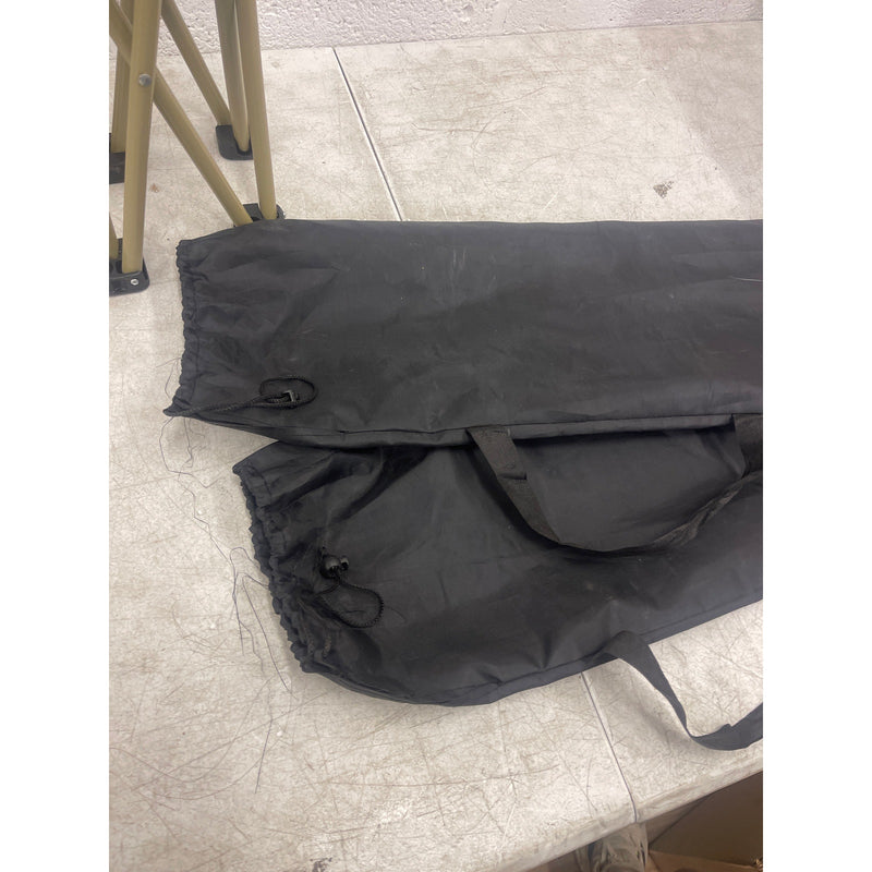 Set of 2- 21" Collapsible Kids Folding Chair 13" x 12" Seat w Carrying Case Tan
