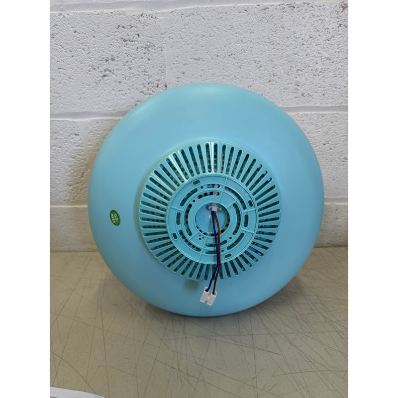 Bladeless Round Ceiling Fan Light with Remote Control, 14in Light Blue Fandelier