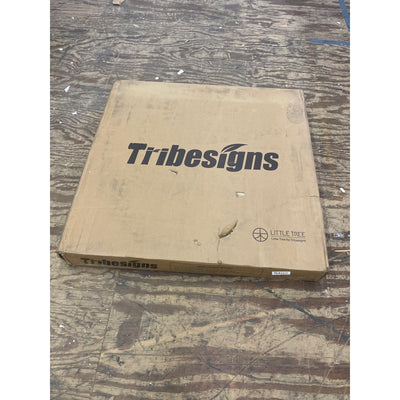 Tribesigns 32" Wooden Coffee Table 2-Tier Round Cocktail Table w Shelf Tan/White