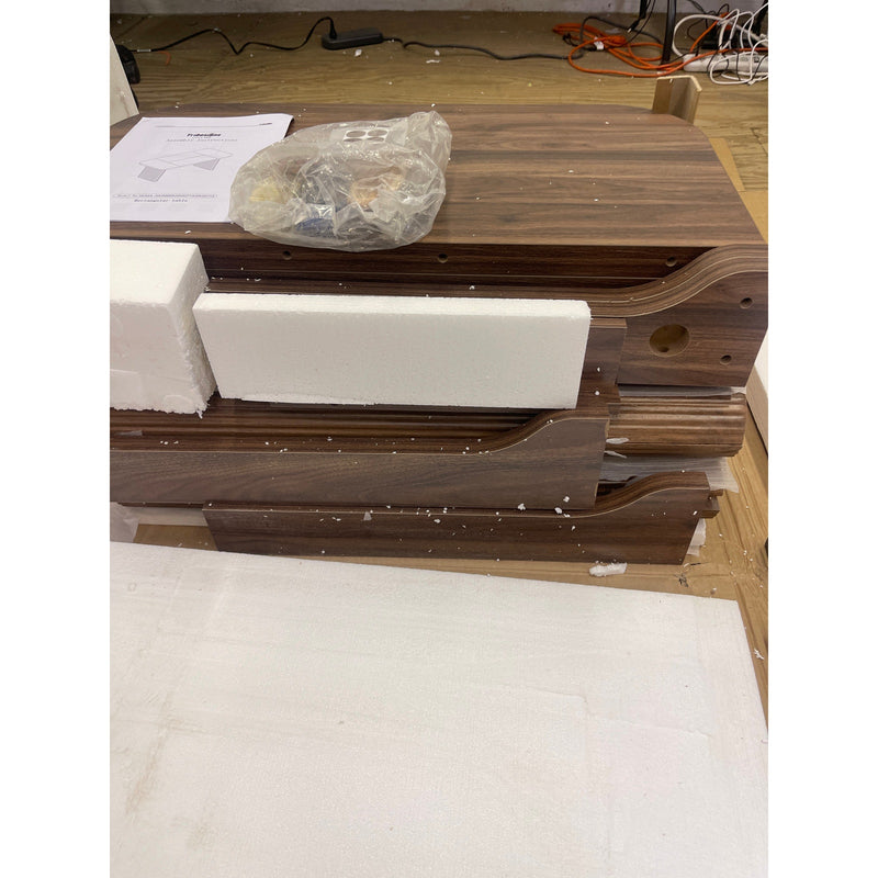 Tribesigns 62.2" Wood Executive Desk Simple Rectangular Computer Table Brown