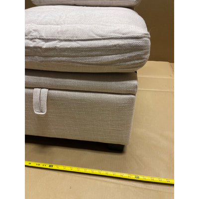 30 x 29 x 23" Single Seat Chair w Storage, Sectional Piece- Beige
