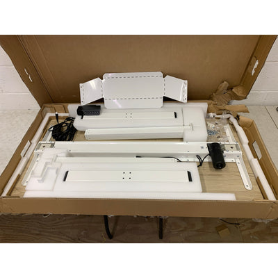 FLEXISPOT Electric Standing Adjustable Desk 48" x 24" Brown/White MISSING SCREWS