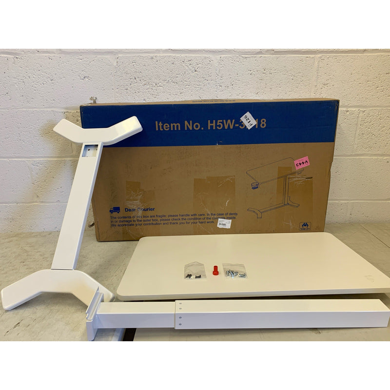 FLEXISPOT Medical Adjustable Overbed Bedside Table w Hidden Casters 32" x 18"
