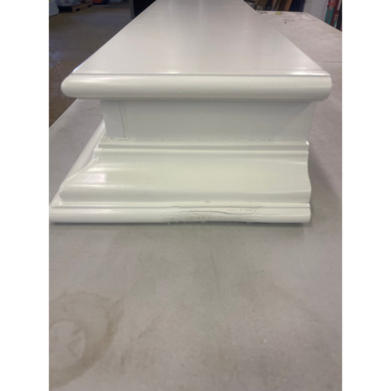 Nova Solo Halifax Floating Wall Shelf, White 4.7 x 9.6 x 47.2 in. Ding/ Dent