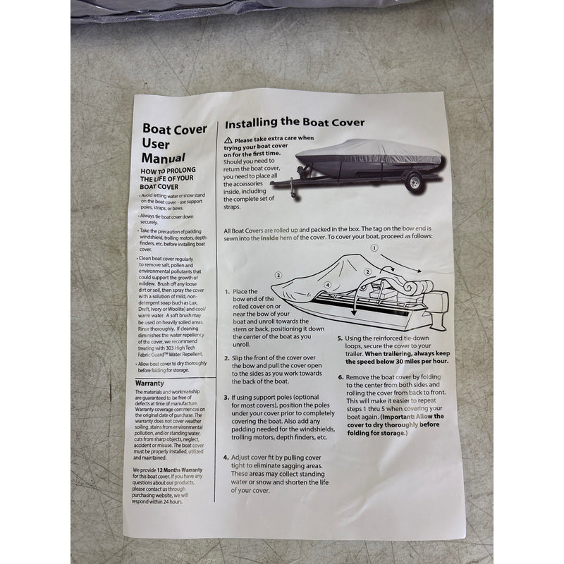 Universal Boat Cover Waterproof All Weather Protection Fits 22&