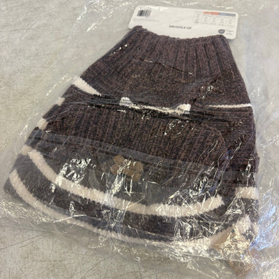 Koolaburra by UGG Pet Gus Striped Dog Sweater 17-18" Collar, Brown/White - Large