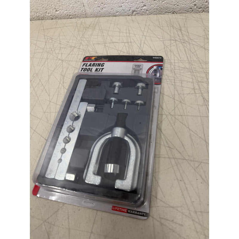 Performance Tool 7pc Double Flare Tool, Lever Lock Flaring Bar & Case W80670