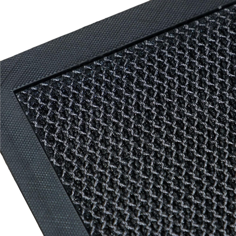 Mesh Doormat (35.4x23.6in) w/ Rubber Back: Anti-Slip, Indoor/Outdoor - Black