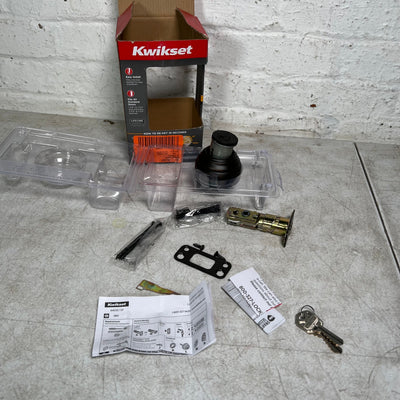Kwikset Single Cylinder Deadbolt w SmartKey Signature Series 980 Venetian Bronze