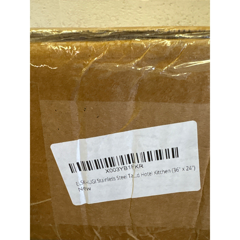 ELSKHUGI Stainless Steel Prep and Work Table 36" x 24" w Wheels & Bottom Shelf