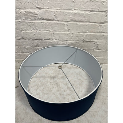 Fenchel Shades Linen Navy Blue Drum Lamp Shade 18" Top D x 18" Bottom D x 7" H