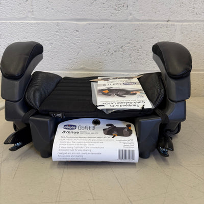 Chicco GoFit Plus Backless Booster Car Seat, 2 Cupholders, Washable Seat - Black