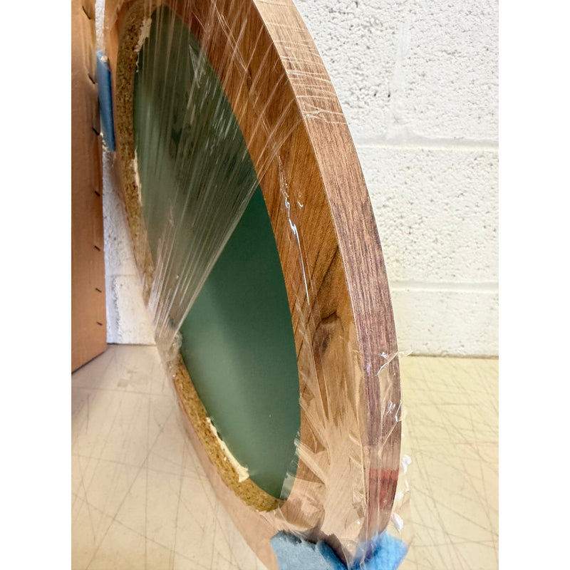 Sedas Living Units 16.5 " Round Mirror with 1.5" Wood Frame, Circular Mirror