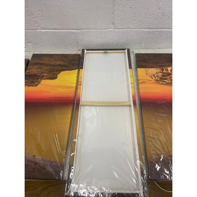 Birds Sunset Canvas Wall Art Orange Sunset Birds Flock Canvas Print, 5 Piece