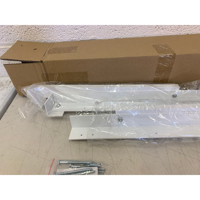 Estantería de pared para garaje de 1,2 m, solo soportes, color blanco, universal, 50,8 cm de profundidad