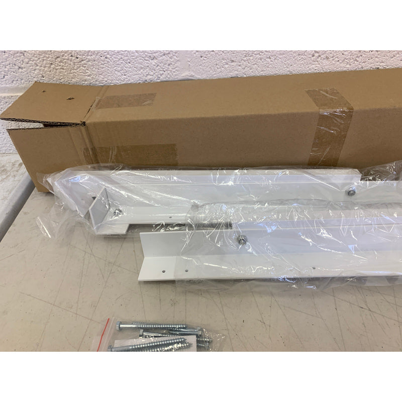 Estantería de pared para garaje de 1,2 m, solo soportes, color blanco, universal, 50,8 cm de profundidad