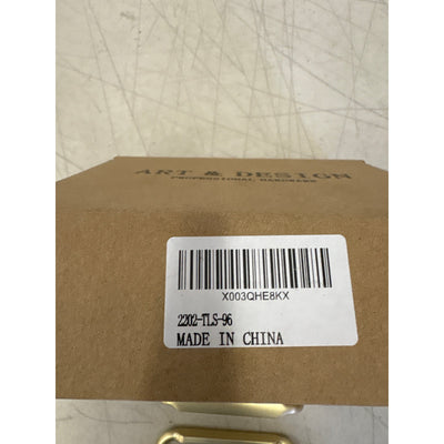 6-Pack Goo-Ki Brushed Gold Drawer Handles 3-3/4" Hole Centers Straight Bar Pull