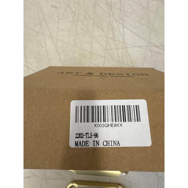 6-Pack Goo-Ki Brushed Gold Drawer Handles 3-3/4" Hole Centers Straight Bar Pull