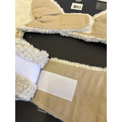 UGG Sherpa Quilted Pet Coat, Hook & Loop Straps, Soft & Cozy, Tan - Large Size